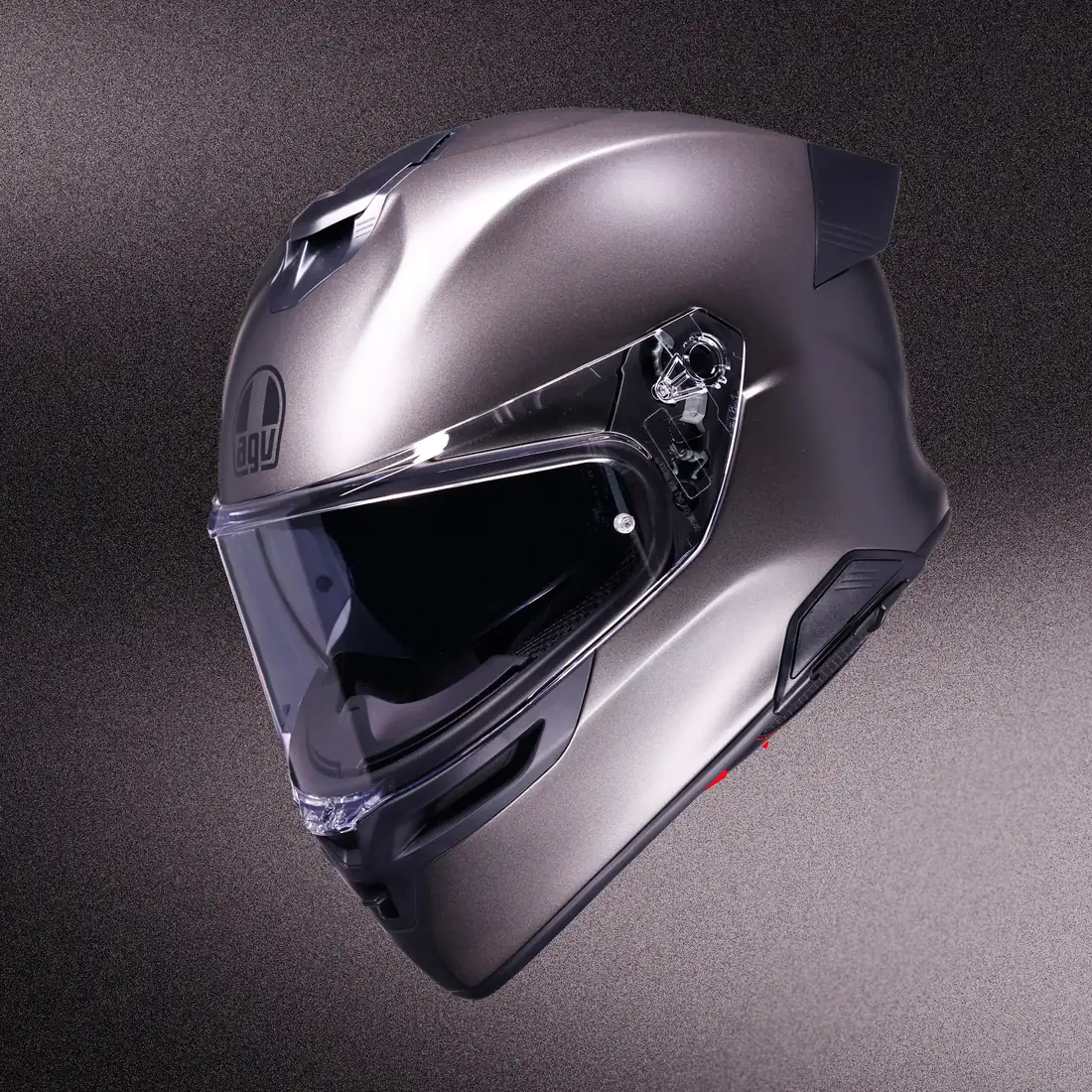AGV K5 mat Asfalto grå skråt forfra — Enghave Motor