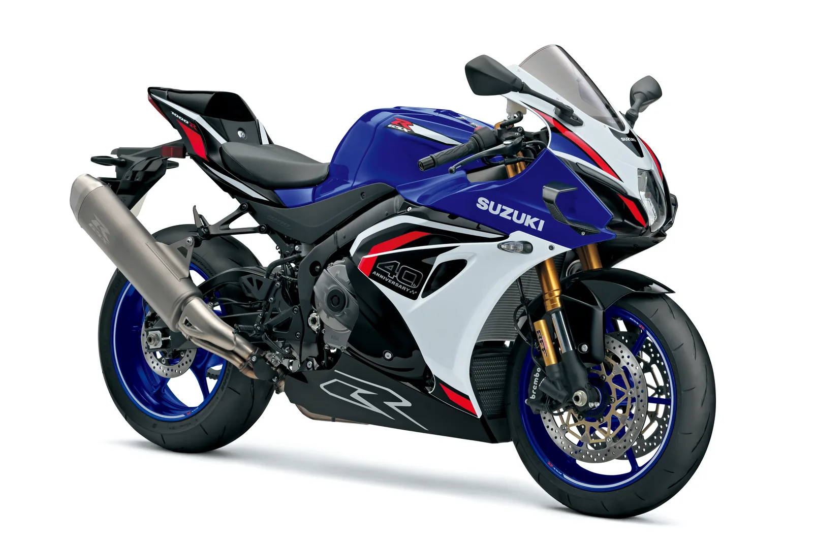 Suzuki GSX-R1000R 2026 Pearl Vigor Blue med vinger — Enghave Motor