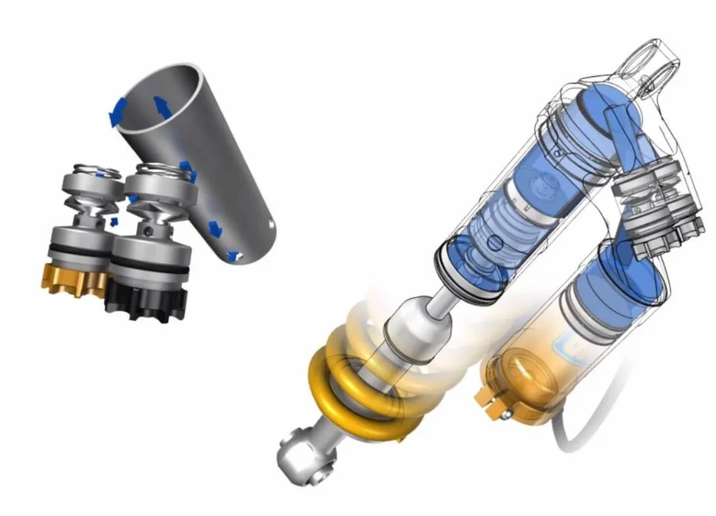 Öhlins TTX-dæmper i snit — Enghave Motor