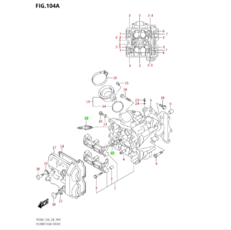 Suzuki tændrør 09482-00646, Snap-on fig. 103A