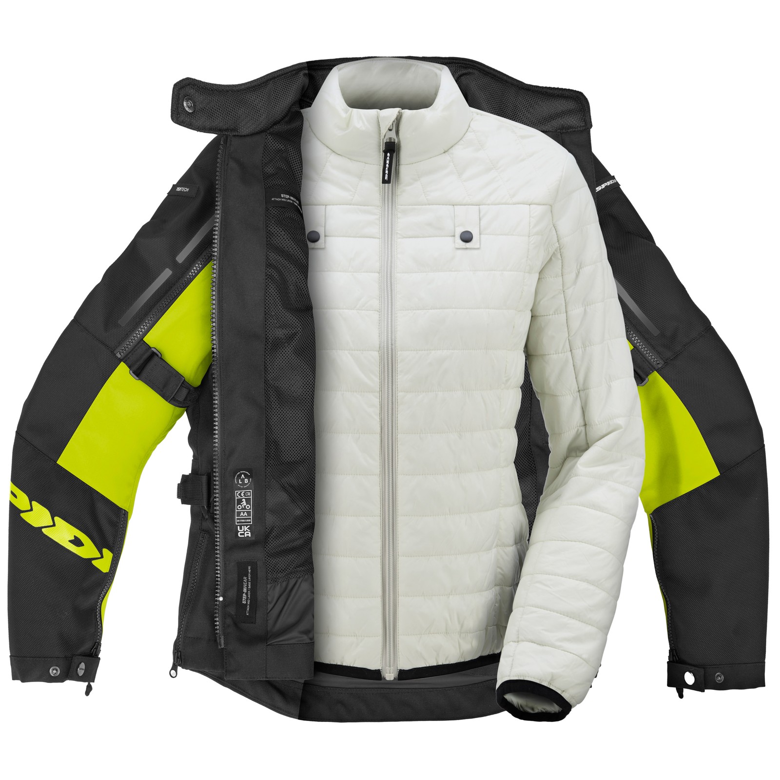 Spidi 4 Season V3 H2OUT Lady sort og fluo gul