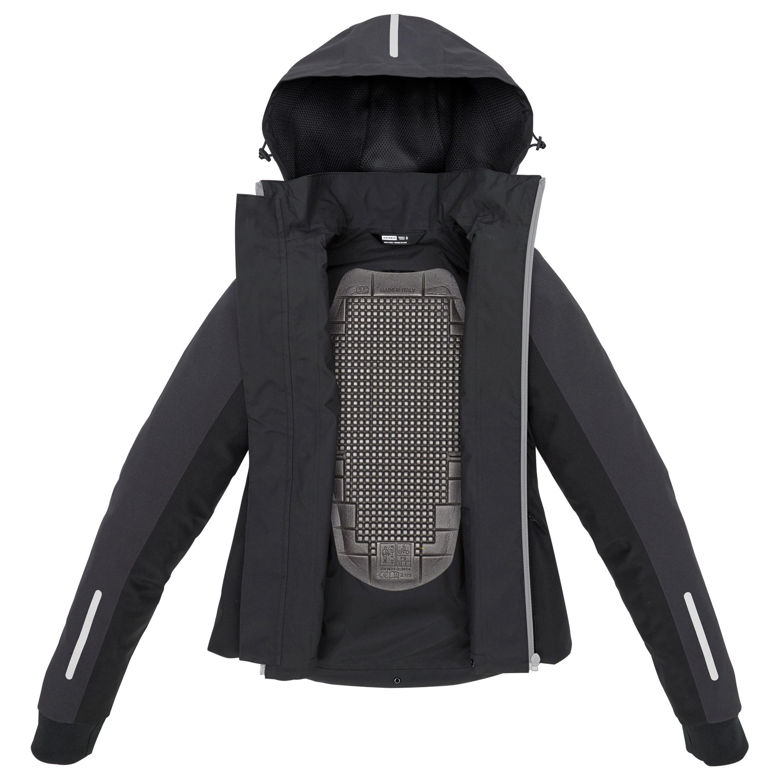 Spidi Hoodie H2OUT II Lady sort, antracit og rød