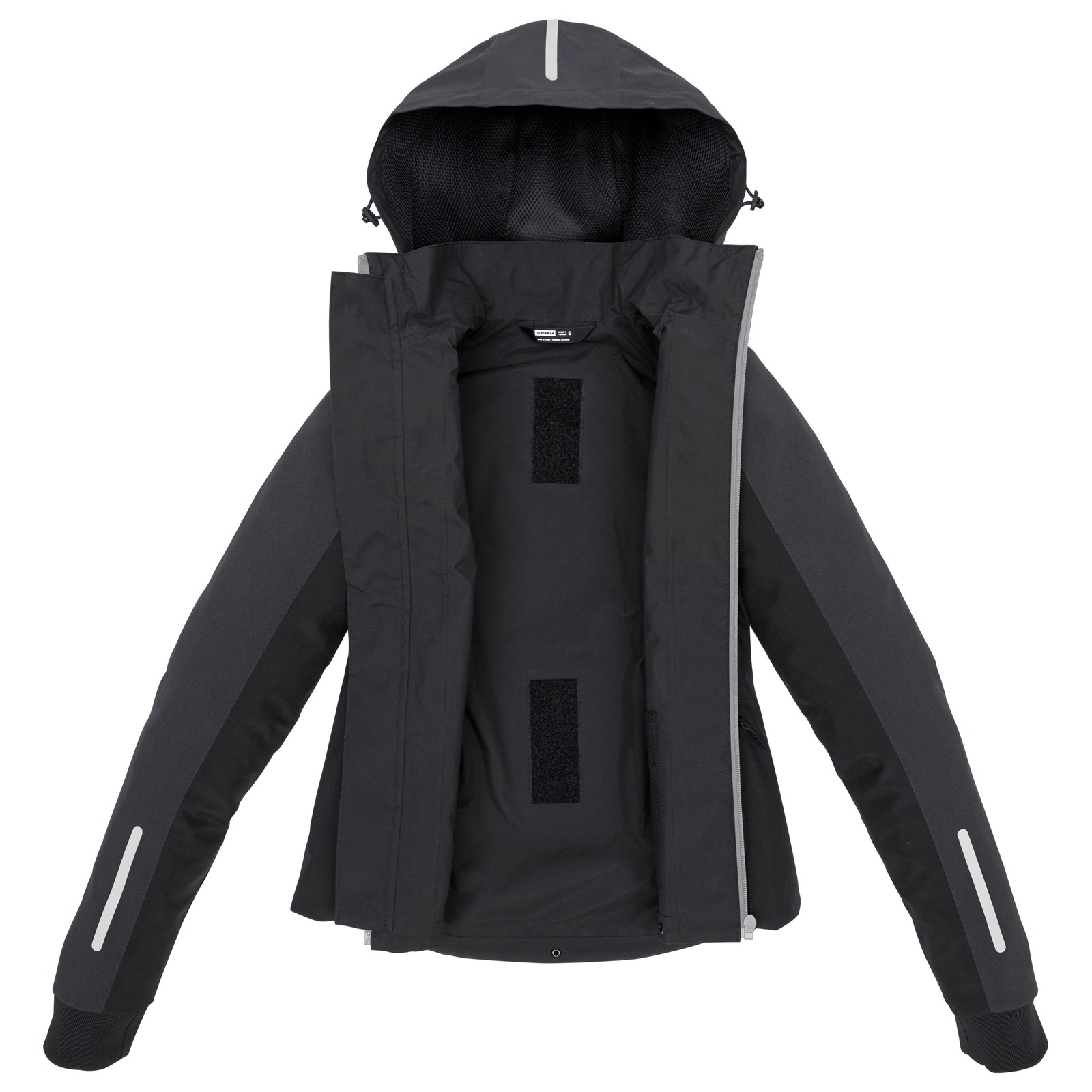Spidi Hoodie H2OUT II Lady sort, antracit og rød