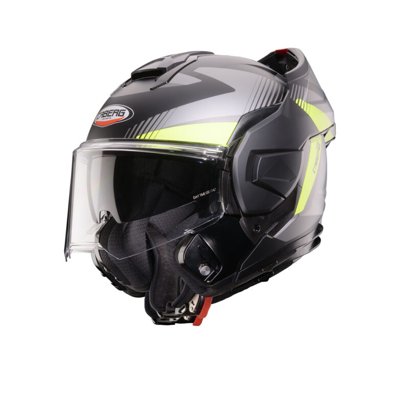 Caberg Trip Lunar Mat sort/Grå/Gul fluo