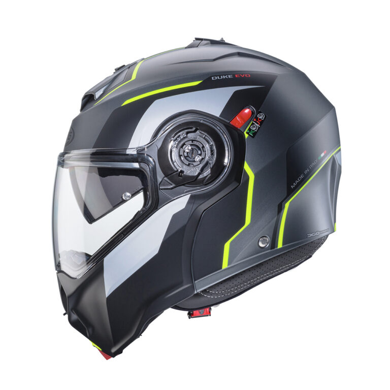 Caberg Duke Evo Move Mat gunmetal/Sort/Gul fluo