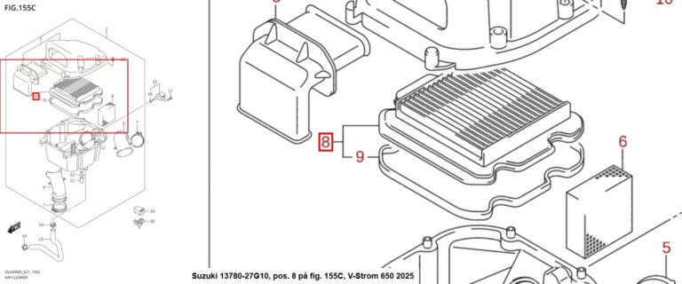 Suzuki luftfilter 13780-27G10, Snap-on fig. 155C