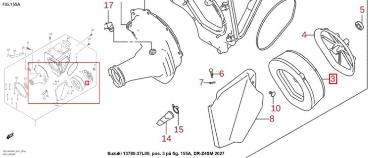 Suzuki luftfilter 13780-37L00, Snap-on fig. 155A