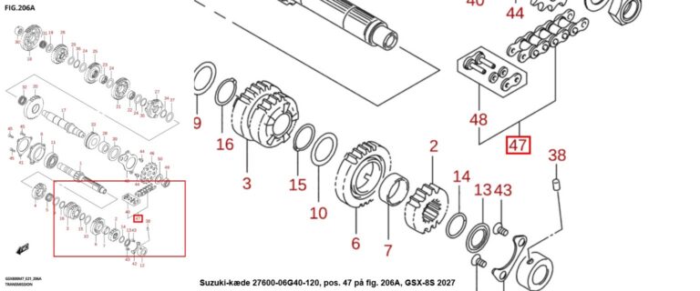 Suzuki Drive Chain Kit, æske