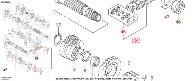 Suzuki Drive Chain Kit, æske