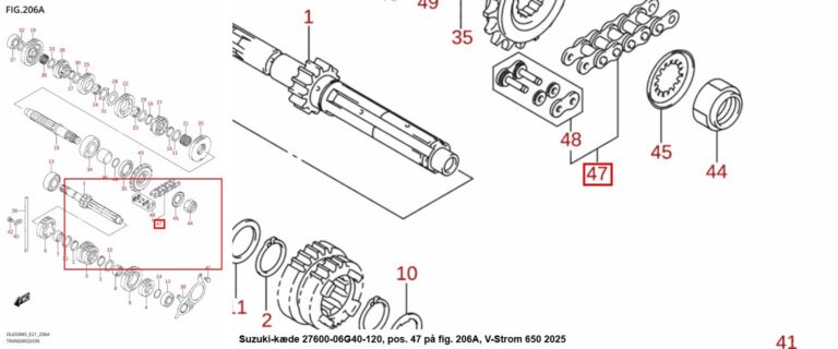 Suzuki Drive Chain Kit, æske