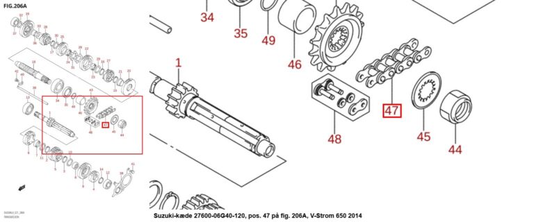 Suzuki-kæde 27600-06G40-120, Snap-on fig. 206A