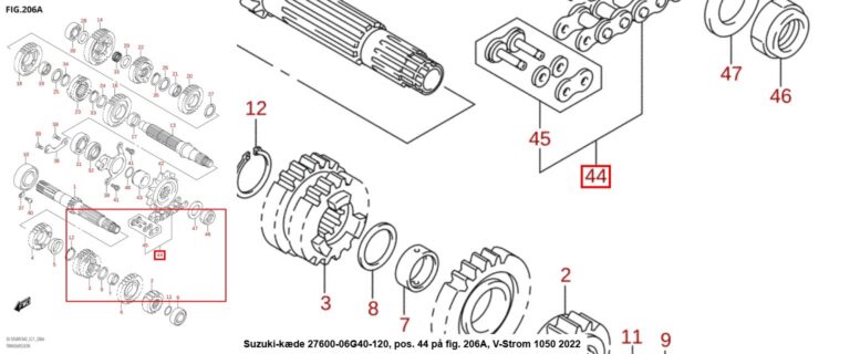 Suzuki Drive Chain Kit, æske