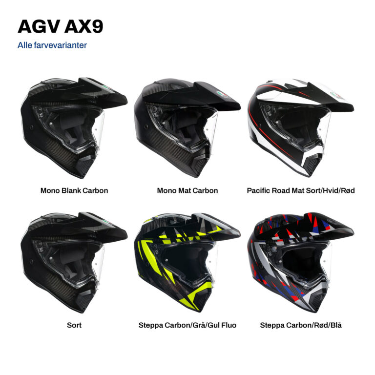 AGV AX9 i alle farvevarianter
