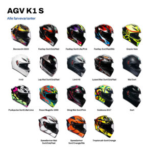 AGV K1 S i alle farvevarianter