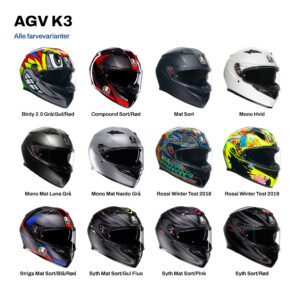 AGV K3 i alle farvevarianter