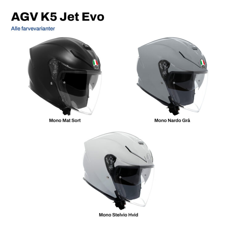 AGV K5 Jet Evo i alle farvevarianter