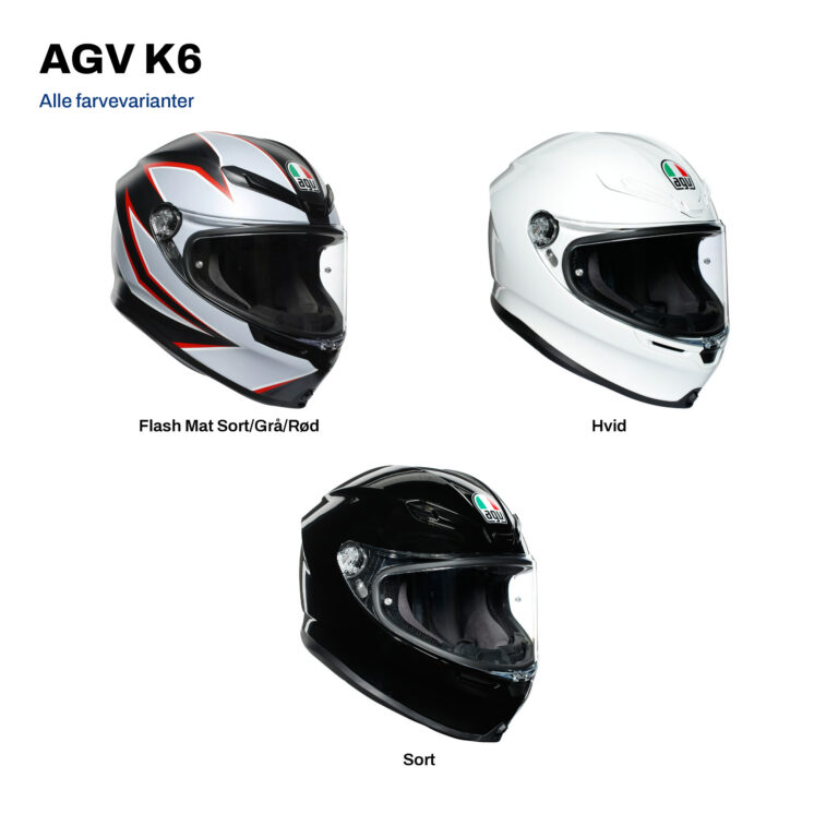 AGV K6 i alle farvevarianter