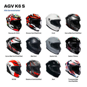 AGV K6 S i alle farvevarianter