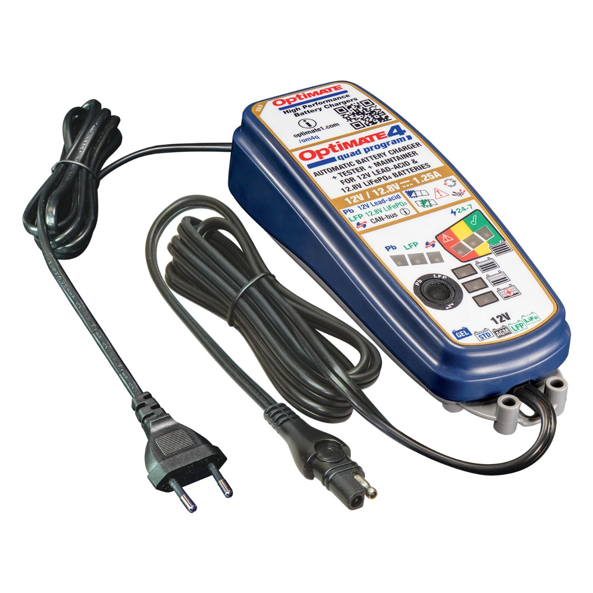 Tecmate OptiMate 4 Quad Program Premium batterilader